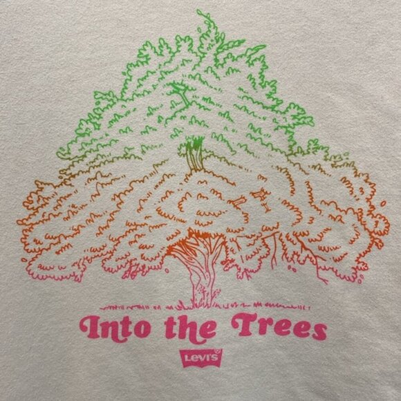 Levi's White Sweatshirt Into the Trees Fits Medium/large Oversized - Picture 4 of 10